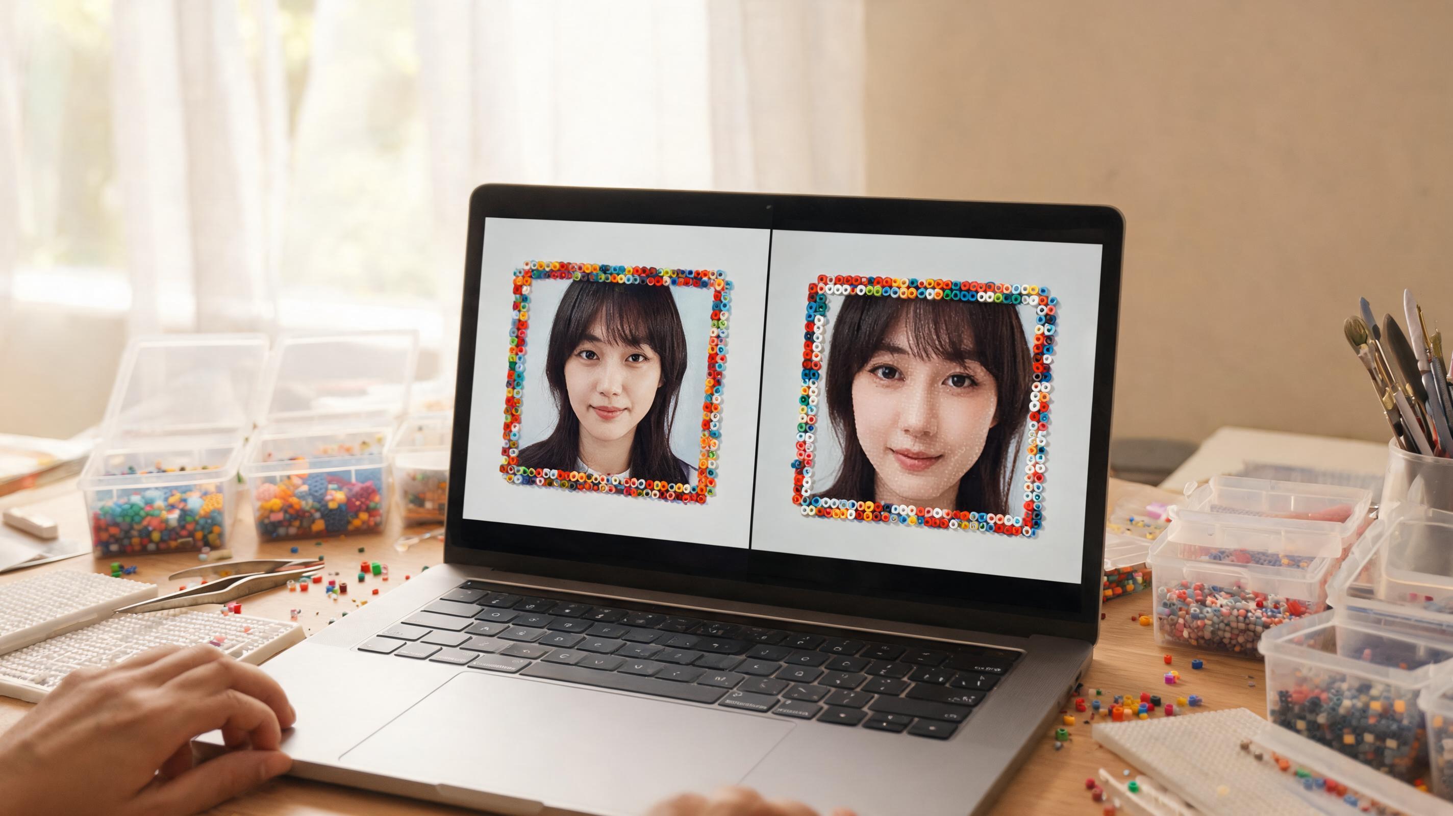 Fit versus crop framing on the same portrait