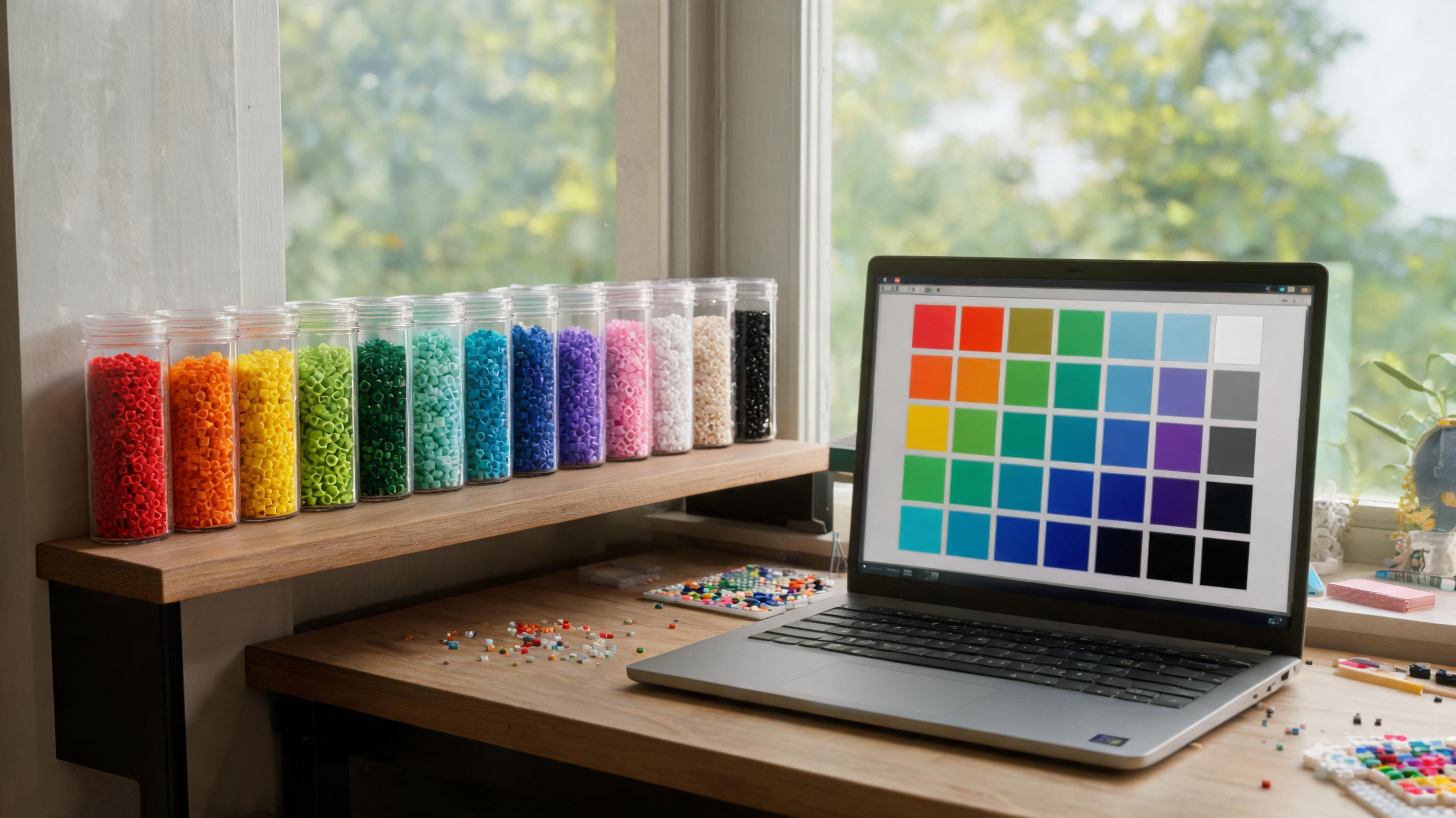 Brand palette swatches for different fuse bead manufacturers