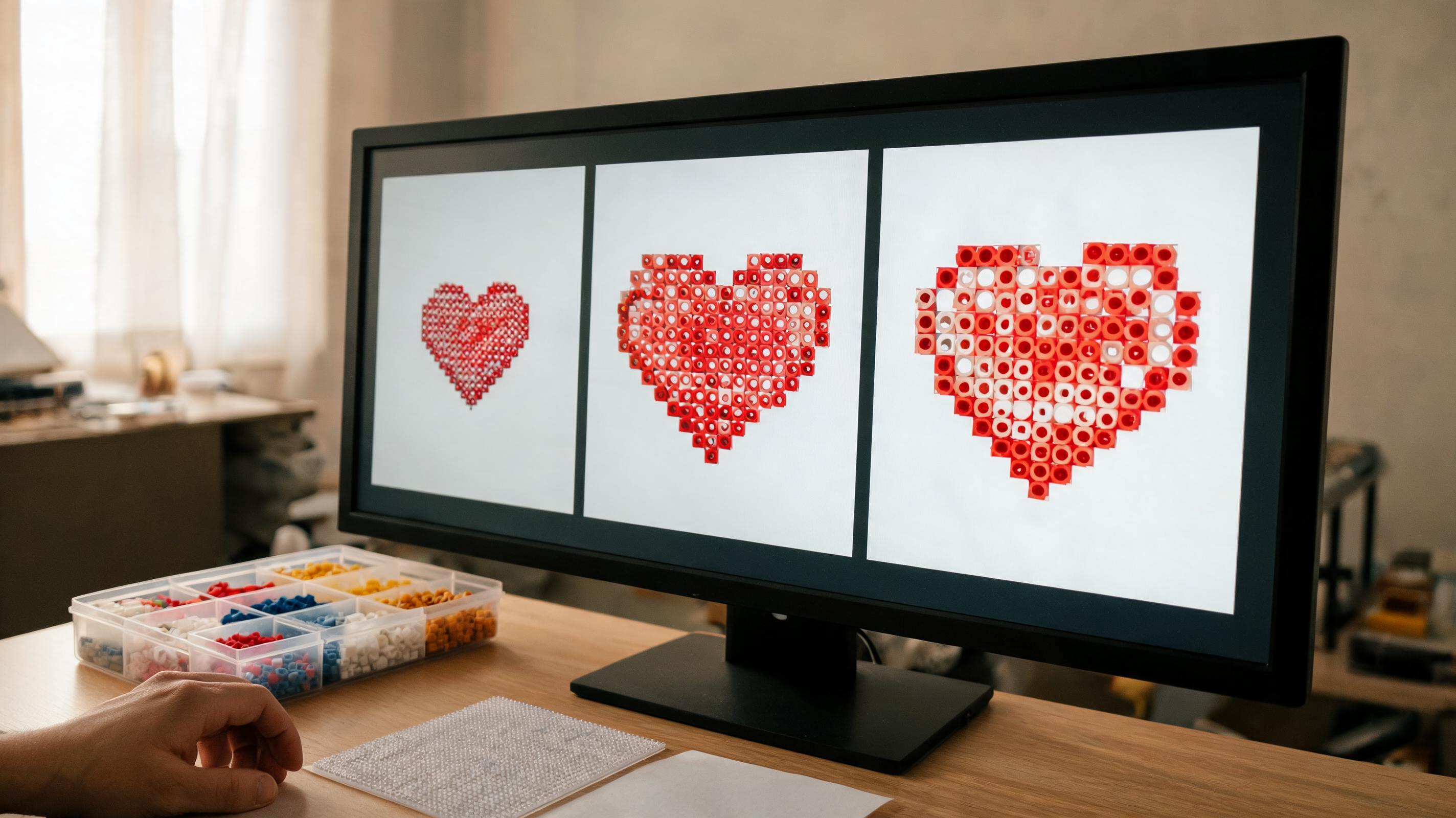 Pattern size presets and custom dimension fields
