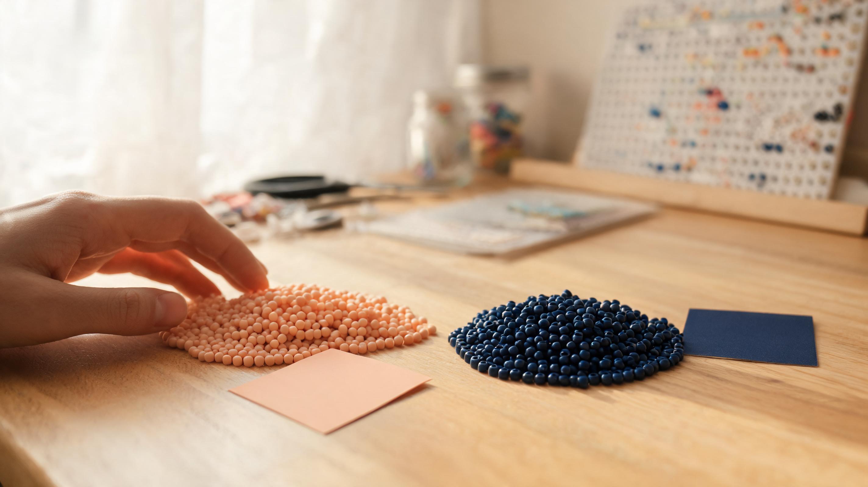 Material list with bead IDs and quantity counts